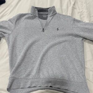 Polo by Ralph Lauren Light Gray Zip-Up Sweater